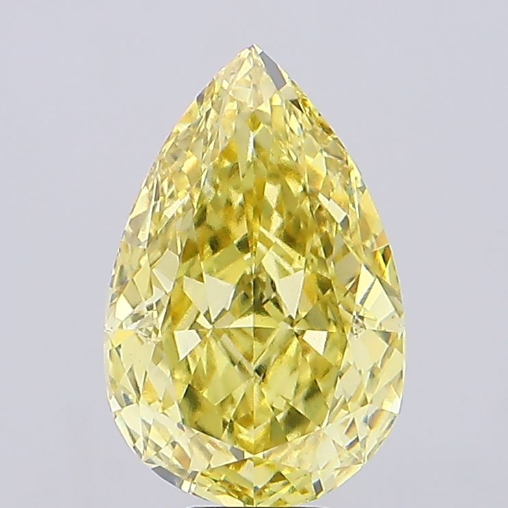 10.63ct Pear Fancy Intense Yellow VS1 IGI
