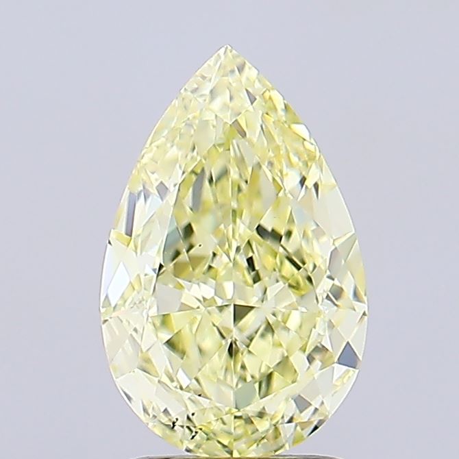 1.82ct Pear Fancy Yellow VS2 IGI