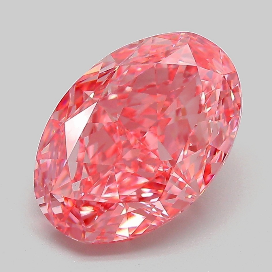 4.07ct Oval Fancy Vivid Pink VVS2 IGI