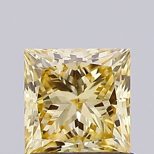 0.75ct Princess Fancy Yellow VS1 IGI