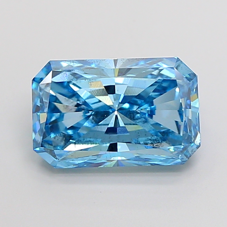 4ct Radiant Fancy Vivid Blue SI1 IGI