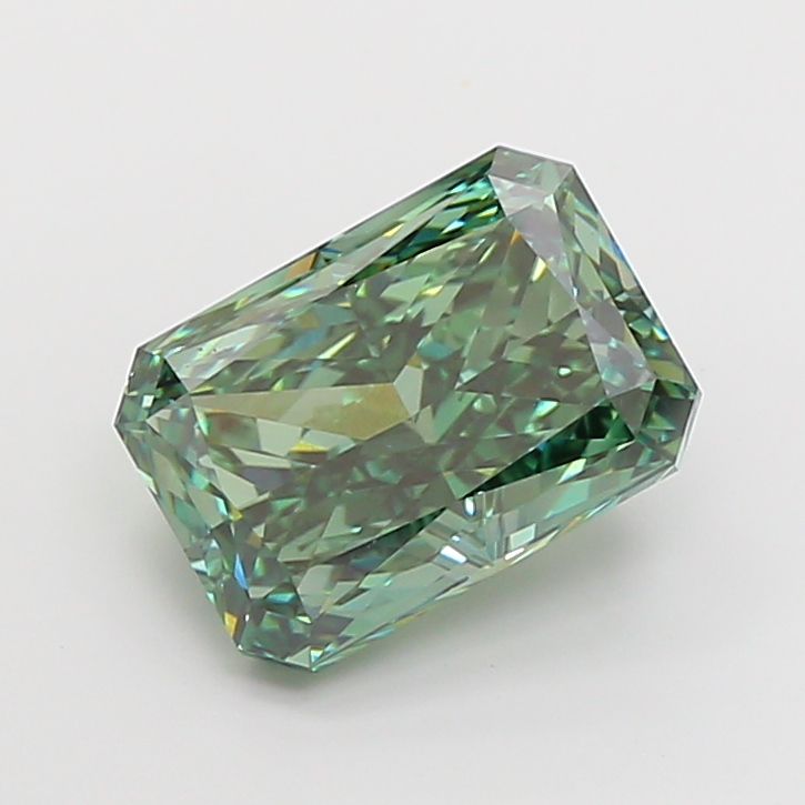 7.12ct Radiant Fancy Vivid Green VS1 IGI
