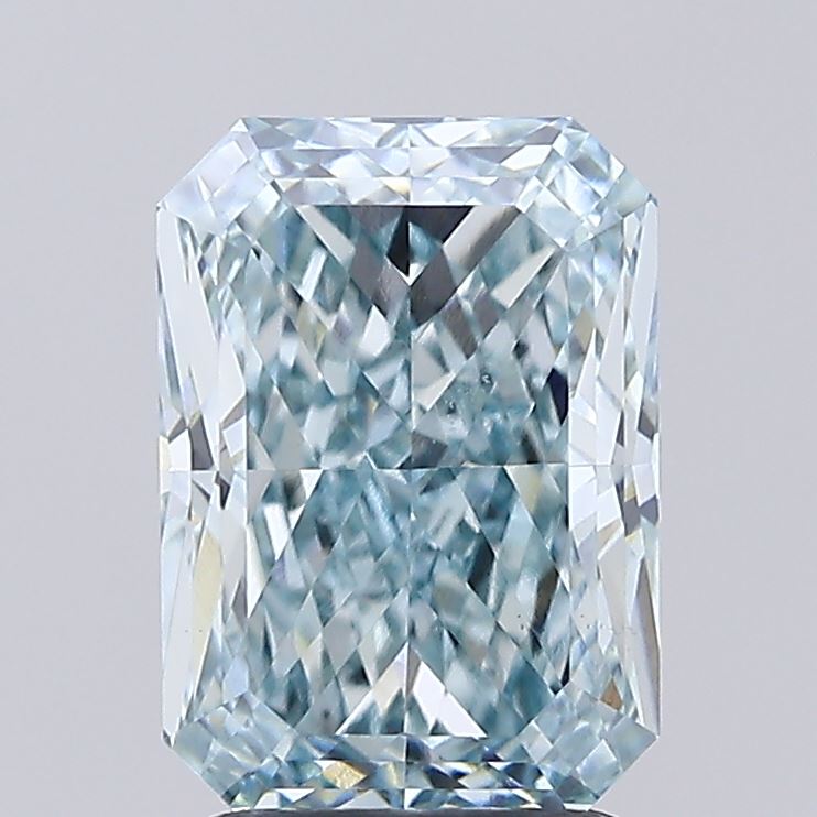 2.5ct Radiant Fancy Intense Blue VS1 IGI