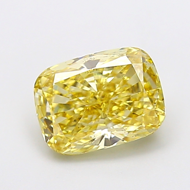2.05ct Cushion Brilliant Fancy Intense Yellow SI2