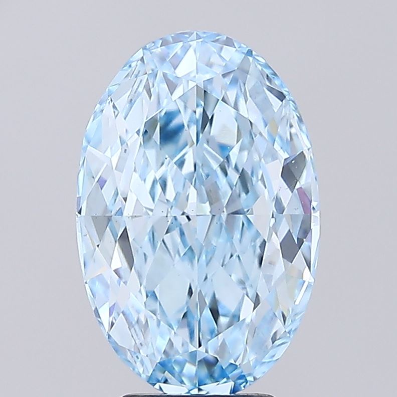 5ct Oval Fancy Vivid Blue VS1 IGI