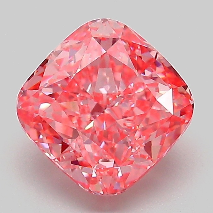 2.05ct Cushion Modified Fancy Vivid Pink VVS2 IGI