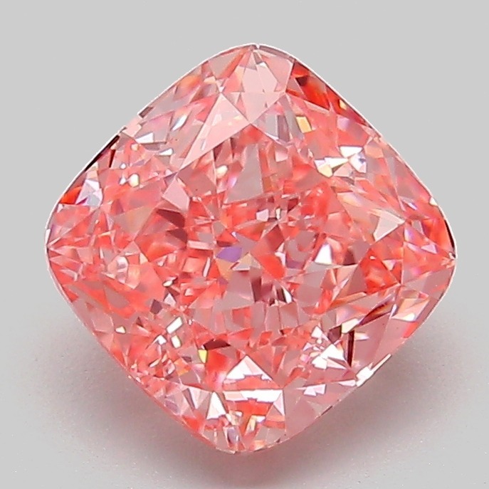 2.05ct Cushion Modified Fancy Vivid Pink VVS2 IGI