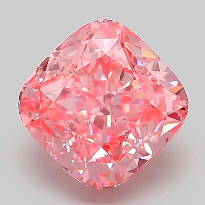 2.06ct Cushion Modified Fancy Vivid Pink VVS2 IGI
