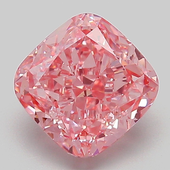 2.1ct Cushion Modified Fancy Vivid Pink VVS2 IGI