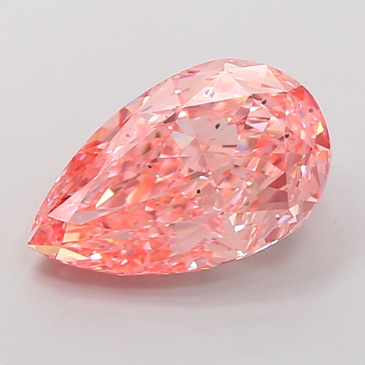 4.53ct Pear Fancy Vivid Pink SI1 IGI