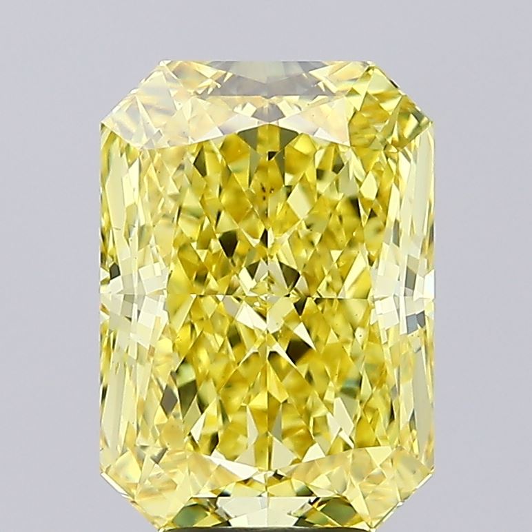 5.2ct Radiant Fancy Vivid Yellow VS2 IGI