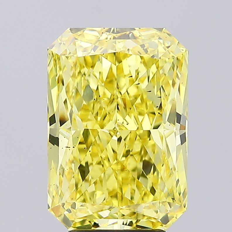 5.24ct Radiant Fancy Vivid Yellow VS2 IGI