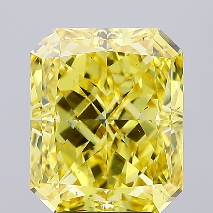 5ct Radiant Fancy Vivid Yellow VS2 IGI