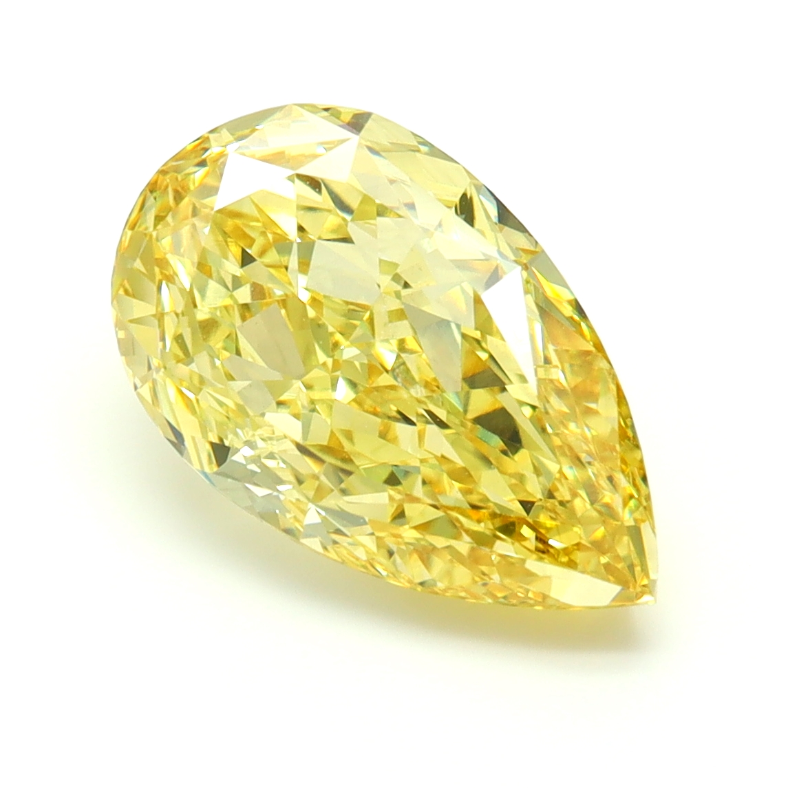 4.06ct Pear Fancy Intense Yellow VVS2 IGI