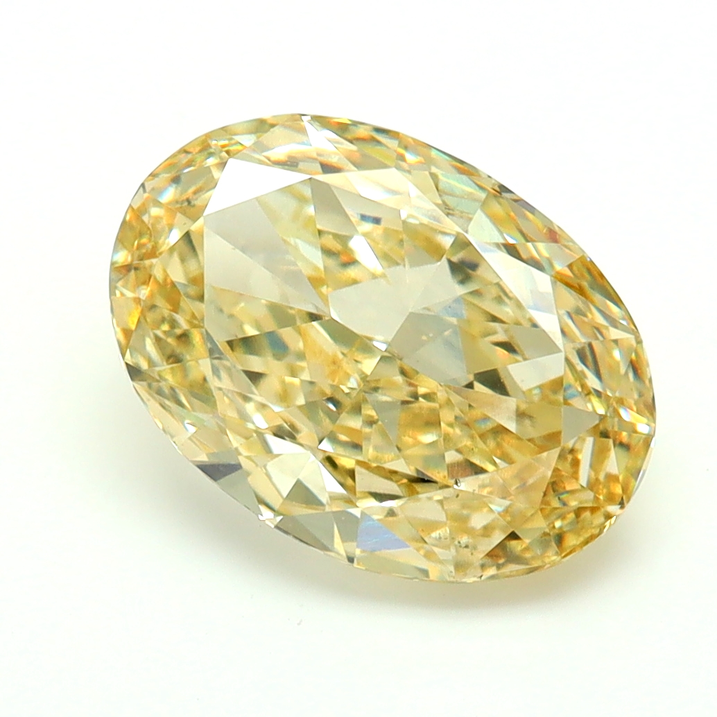3.21ct Oval Fancy Yellow VS2 IGI