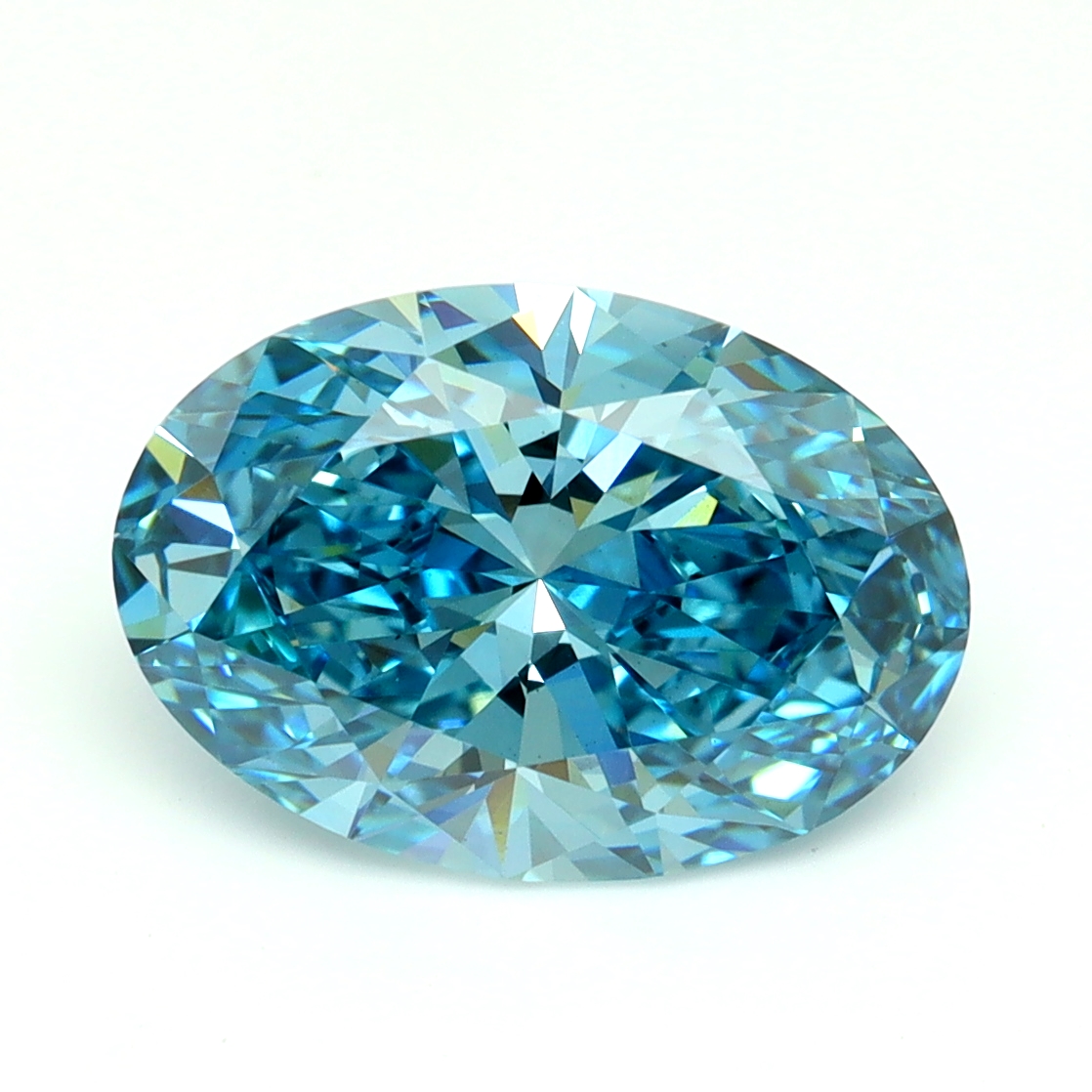 3.08ct Oval Fancy Vivid Blue VS1 IGI