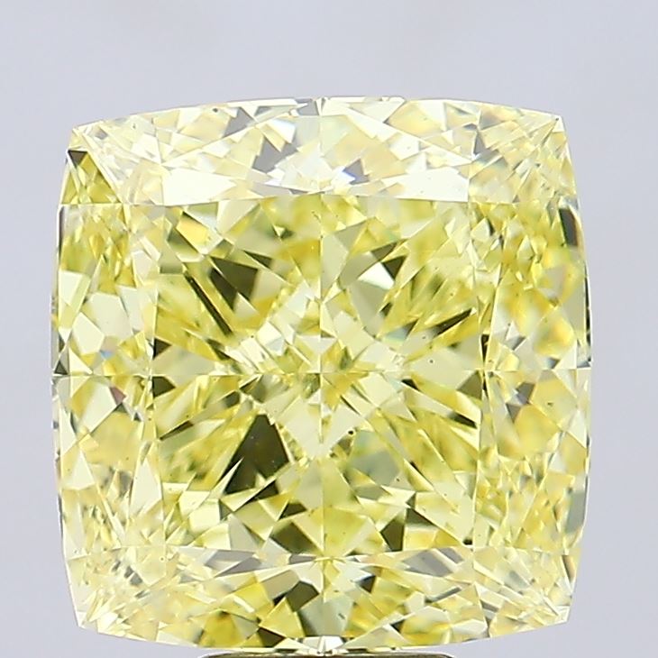 11.25ct Cushion Modified Fancy Intense Yellow VS1 IGI