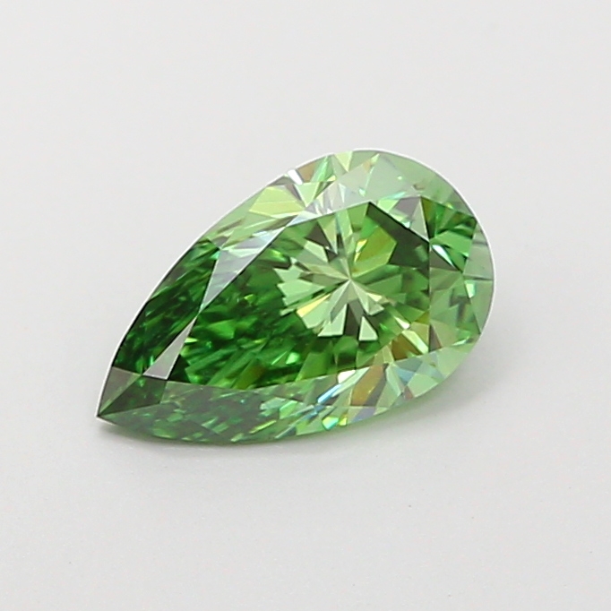 0.82ct Pear Fancy Vivid Green VVS2 IGI