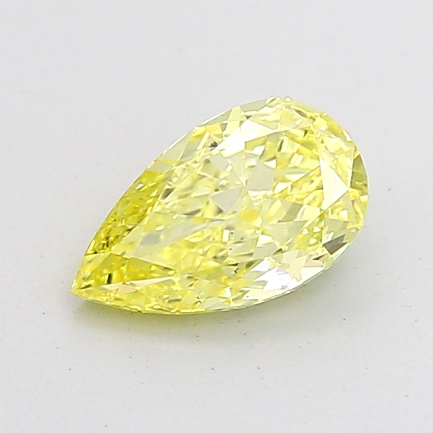 0.89ct Pear Fancy Intense Yellow VS2 IGI