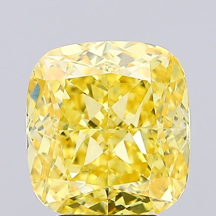 3.85ct Cushion Fancy Vivid Yellow VS1 IGI