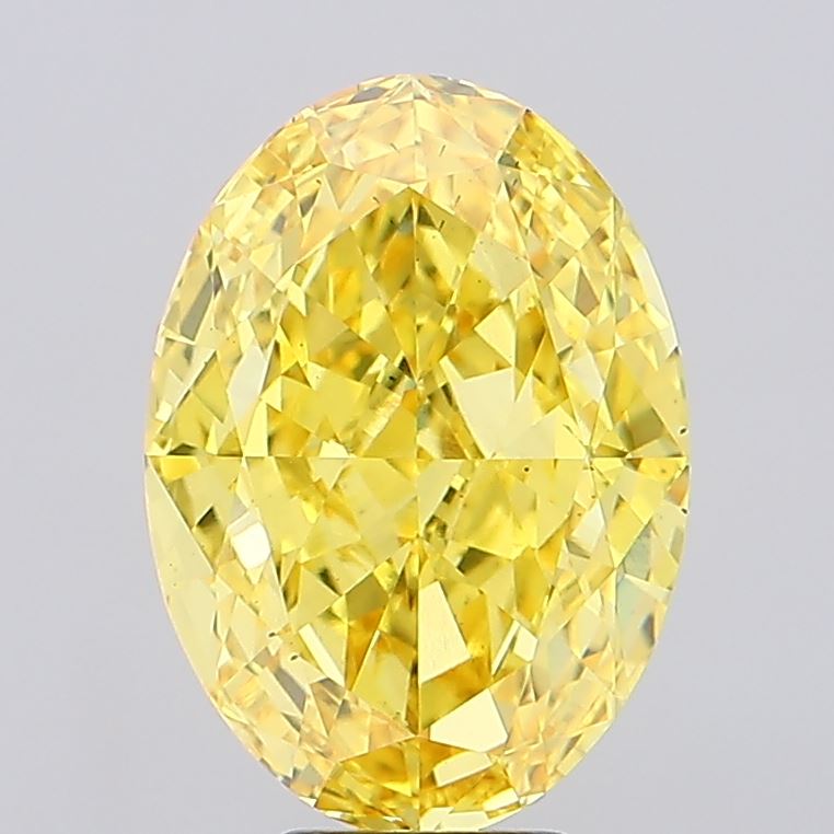 8.04ct Oval Fancy Vivid Yellow VS2 IGI