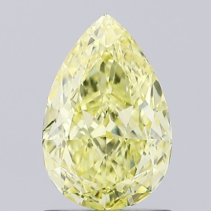 1.37ct Pear Fancy Intense Yellow VVS2 IGI