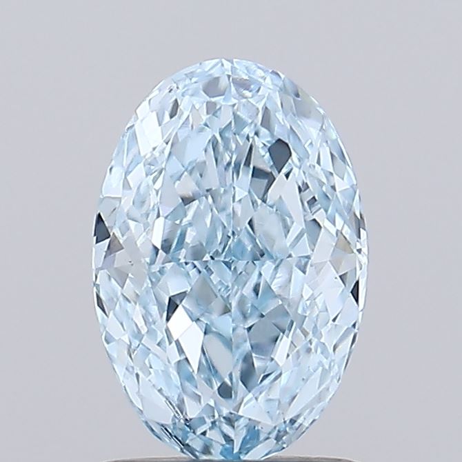 0.91ct Oval Fancy Intense Blue VS1 IGI