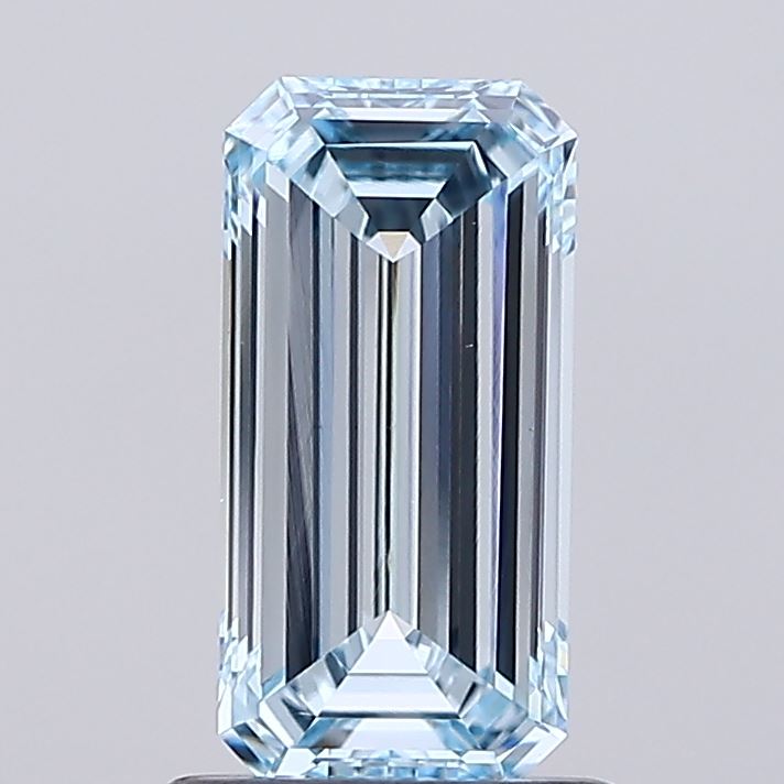 0.93ct Emerald Fancy Intense Blue VS1 IGI