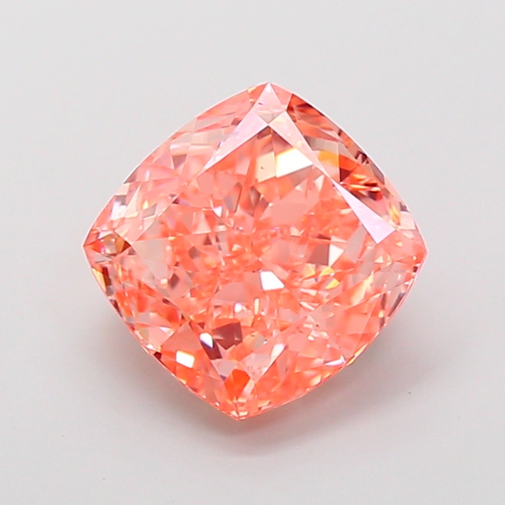 Cushion Modified 4.01ct Fancy Vivid Orangy Pink VS1