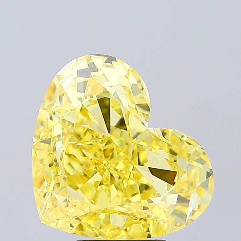 6.18ct Heart Fancy Vivid Yellow VS1 IGI