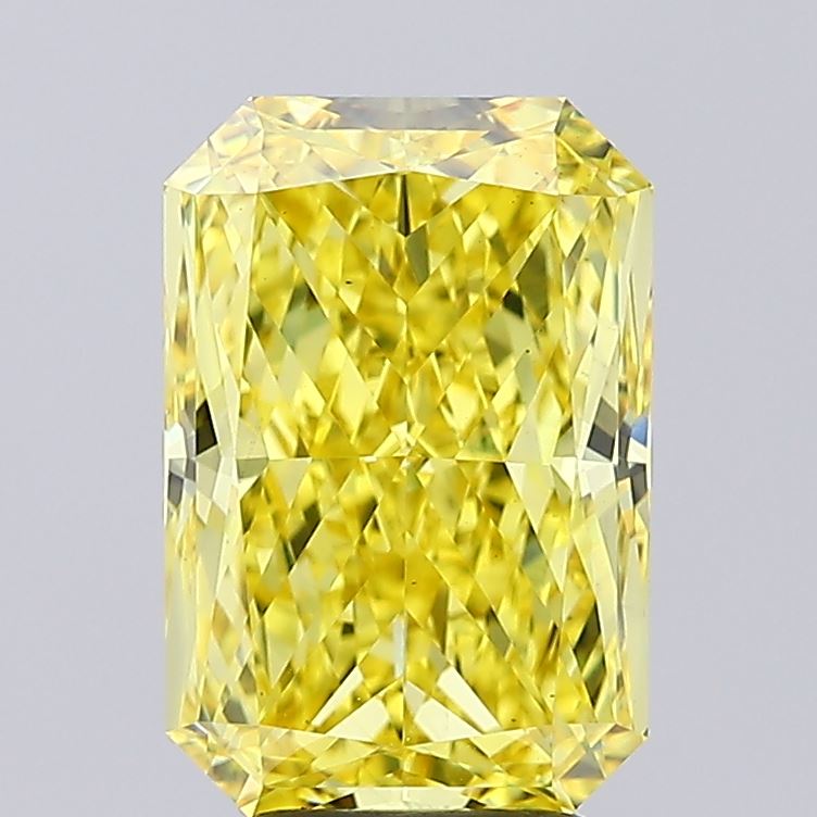 4.54ct Radiant Fancy Vivid Yellow VS1 IGI