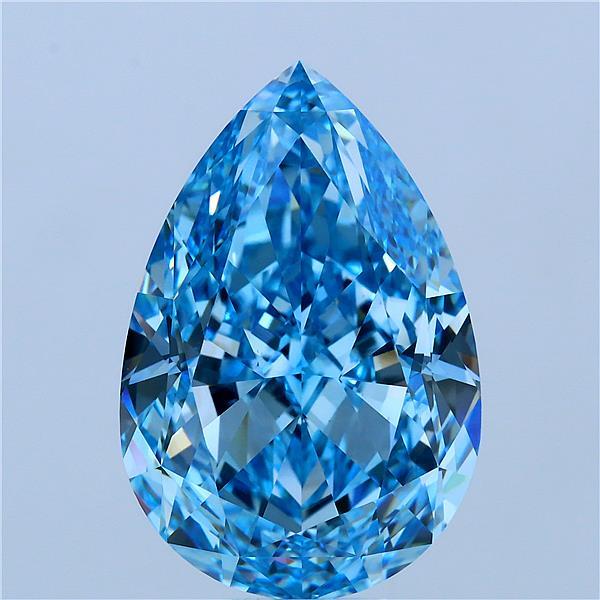 Pear 15.4ct Fancy Vivid Blue VS1