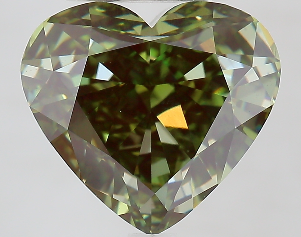 Heart 5.02ct Fancy Vivid Green VS1