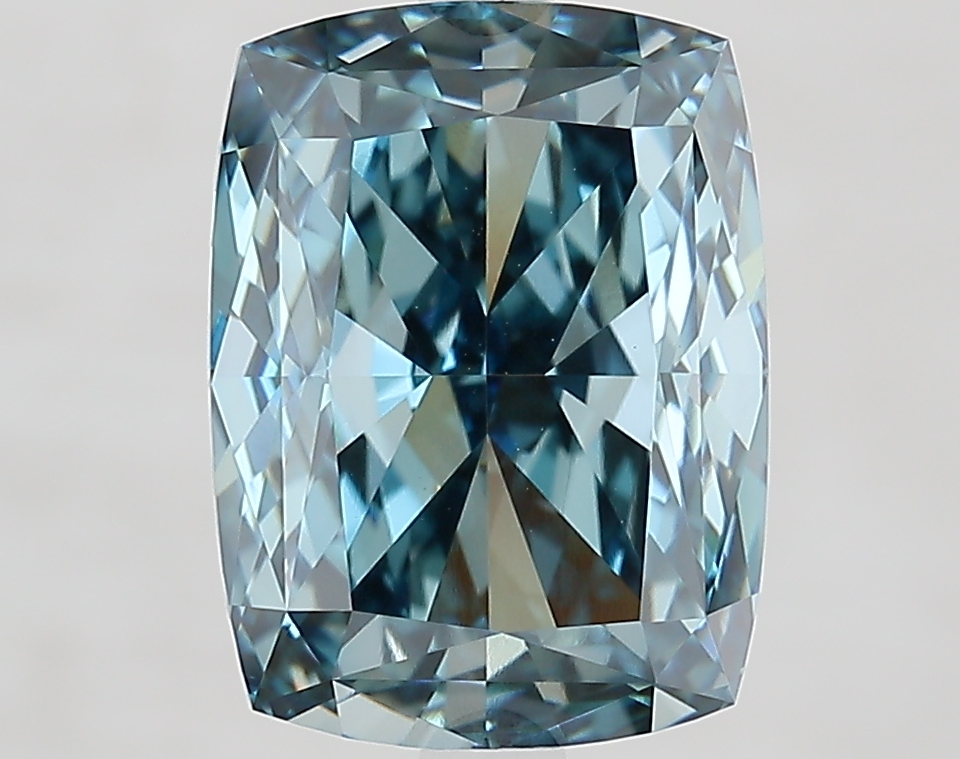 Cushion 5.09ct Fancy Vivid Blue VVS2