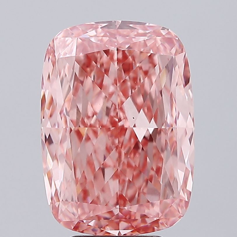 Cushion 7.00ct Fancy Vivid Pink VS1