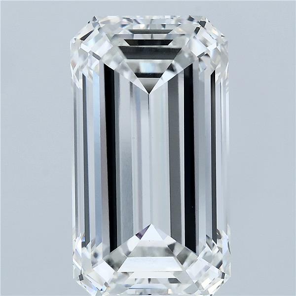 Emerald cut 8.59ct F VVS2