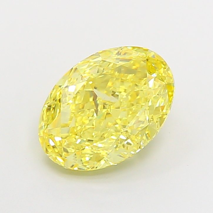 4.11ct Oval Fancy Vivid Yellow VS1 IGI