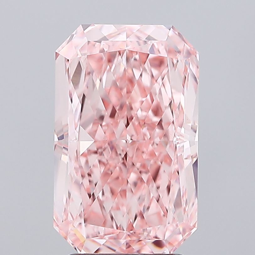 3.26ct Radiant Fancy Vivid Pink VVS2 IGI