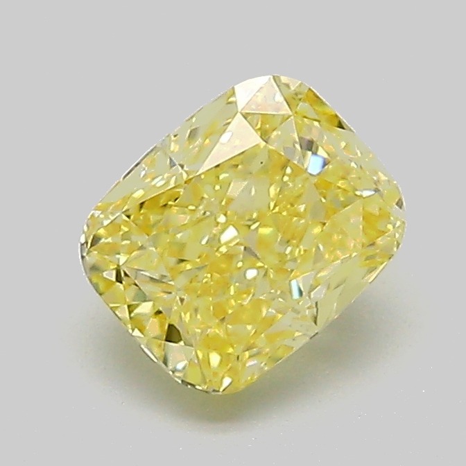 1.01ct Cushion Modified Fancy Intense Yellow VS1 IGI