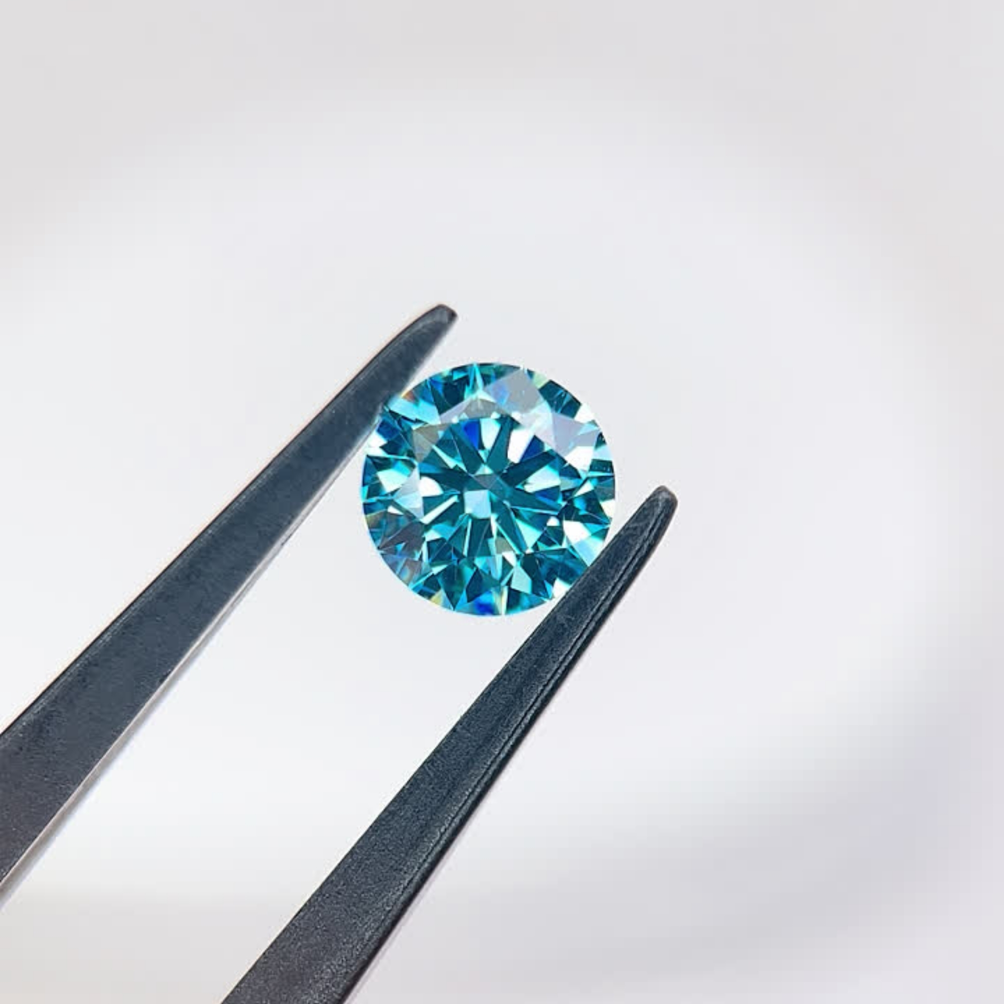 1.49ct Round Fancy Vivid Blue VVS2 IGI