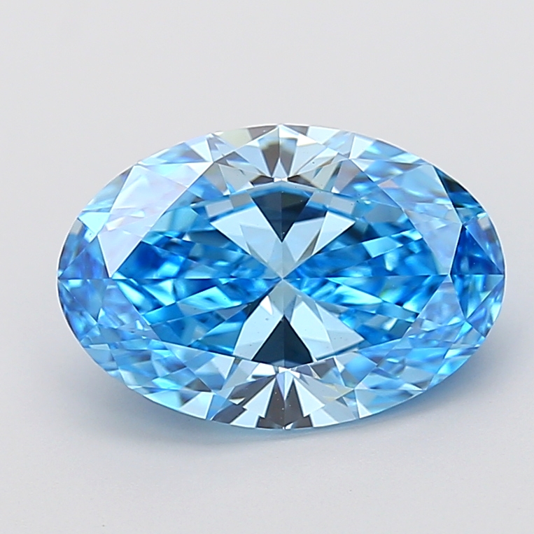 4.04ct Oval Fancy Vivid Blue VS1 IGI