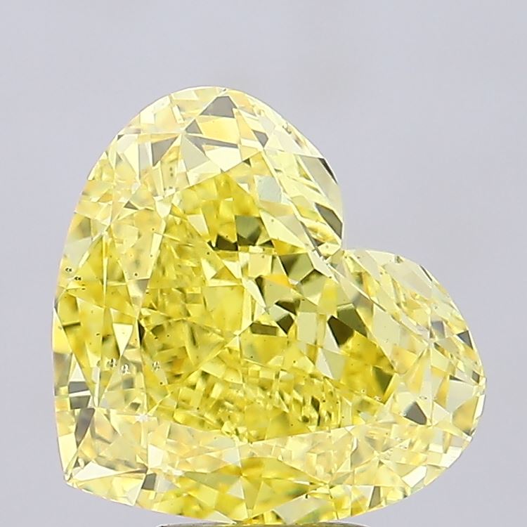 7.03ct Heart Fancy Vivid Yellow SI1 IGI