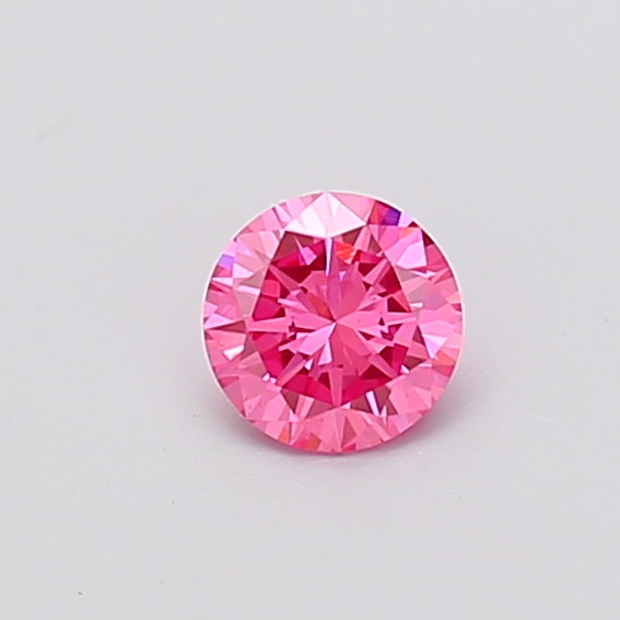 0.43ct Round Fancy Vivid Pink VS1 IGI