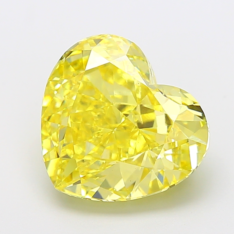 7.12ct Heart Fancy Vivid Yellow VS1 IGI