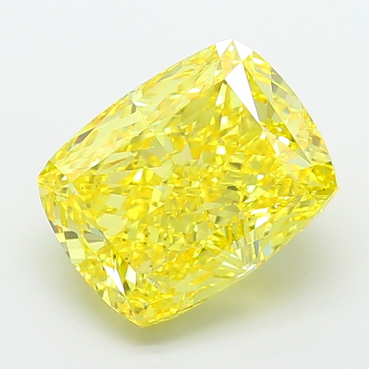 Cushion 8.02ct Fancy Vivid Yellow VS2