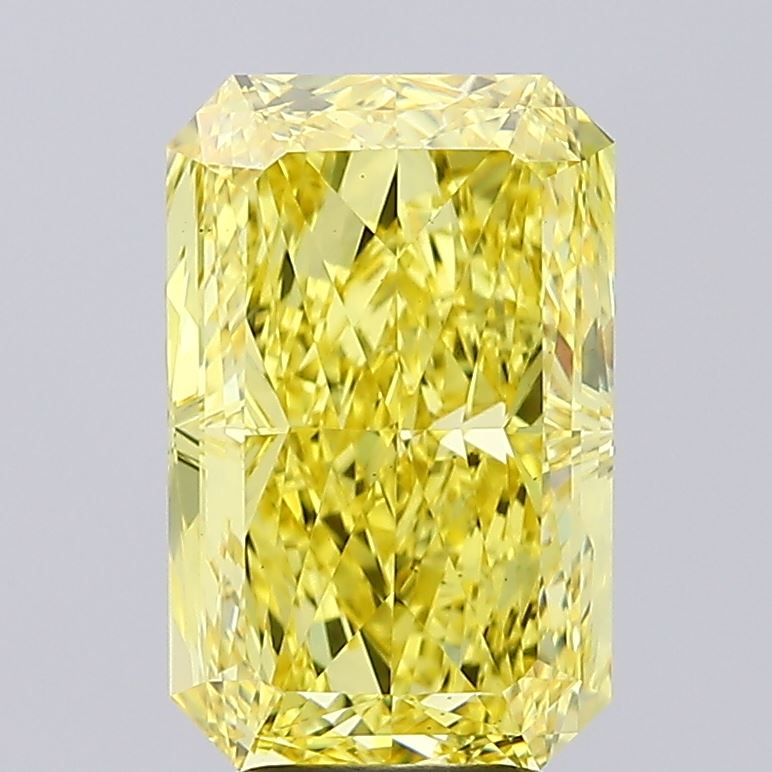 5.2ct Radiant Fancy Vivid Yellow VS1 IGI