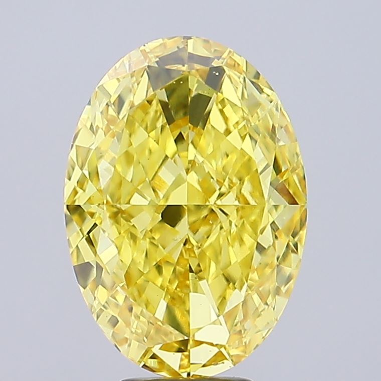 9.04ct Oval Fancy Vivid Yellow VS1 IGI