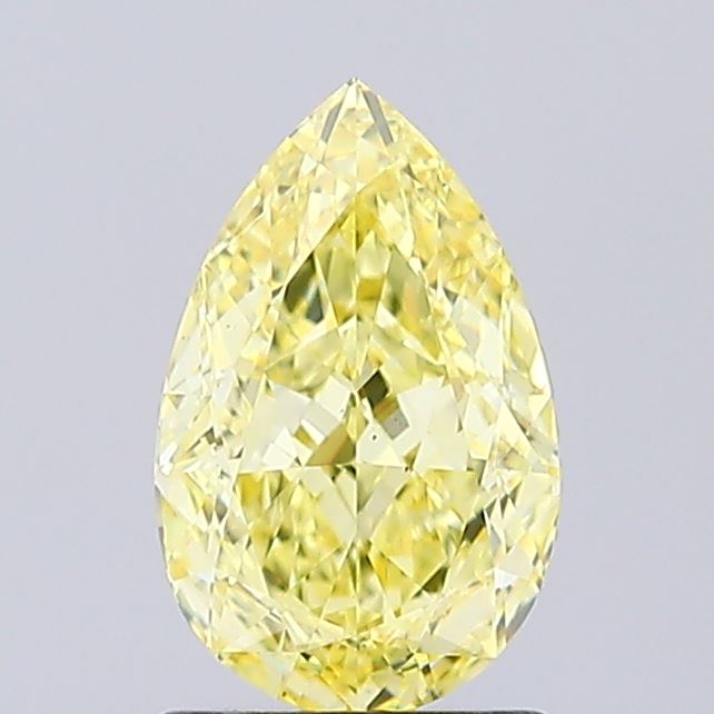 1.41ct Pear Fancy Intense Yellow VS1 IGI