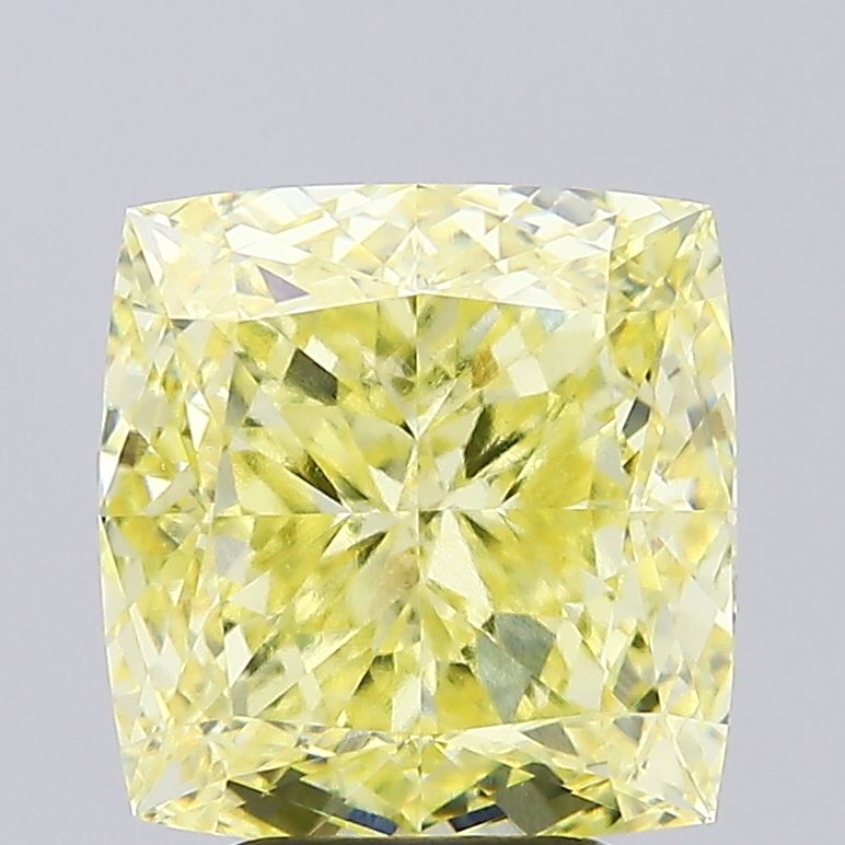 4.26ct Cushion Modified Fancy Intense Yellow VVS2 IGI