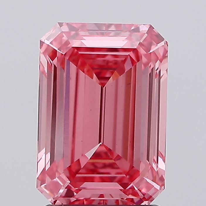 2.1ct Emerald Fancy Vivid Pink VS1 IGI
